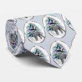 Bedlington Terrier-kerstcadeaus Stropdas (Opgerold)