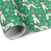 Bedlington Terrier-kerstcadeaus voor kerstmis Cadeaupapier (Rol Hoek)