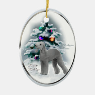 Bedlington Terrier kerstcadeautjes Ornament