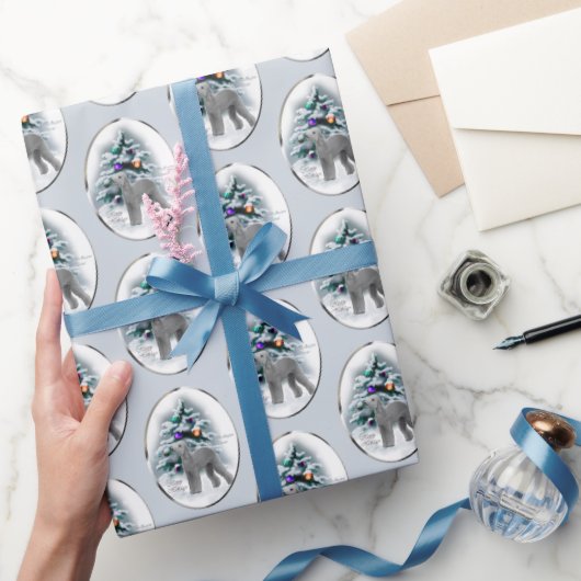 Bedlington Terrier Kerstmis Cadeaupapier (Geschenken)