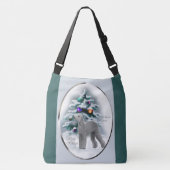 Bedlington Terrier Kerstmis Crossbody Tas (Voorkant)