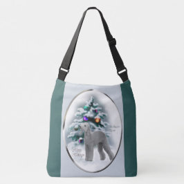 Bedlington Terrier Kerstmis Crossbody Tas