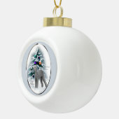 Bedlington Terrier Kerstmis Keramische Bal Ornament (Rechts)
