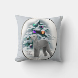 Bedlington Terrier Kerstmis Kussen