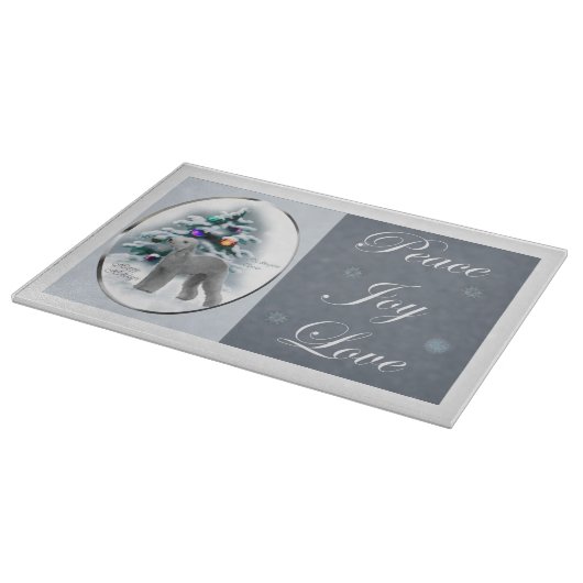 Bedlington Terrier Kerstmis Snijplank (Hoek)