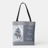 Bedlington Terrier Kerstmis Tote Bag (Achterkant)