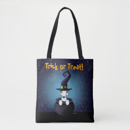 Bedlington Terrier KiniArt Halloween Tote Bag