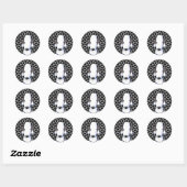 Bedlington Terrier Klassieke Ronde Sticker (Vel)