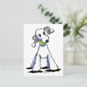 Bedlington Terrier Let's Play Briefkaart (Staand voorkant)
