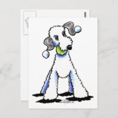 Bedlington Terrier Let's Play Briefkaart (Voorkant / Achterkant)