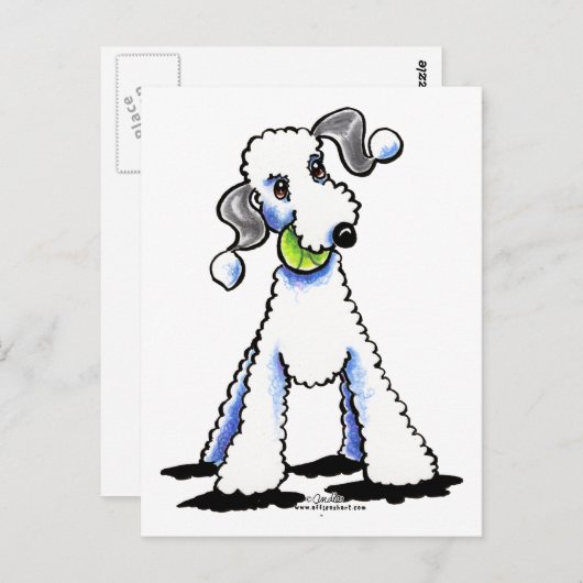 Bedlington Terrier Let's Play Briefkaart (Voorkant / Achterkant)