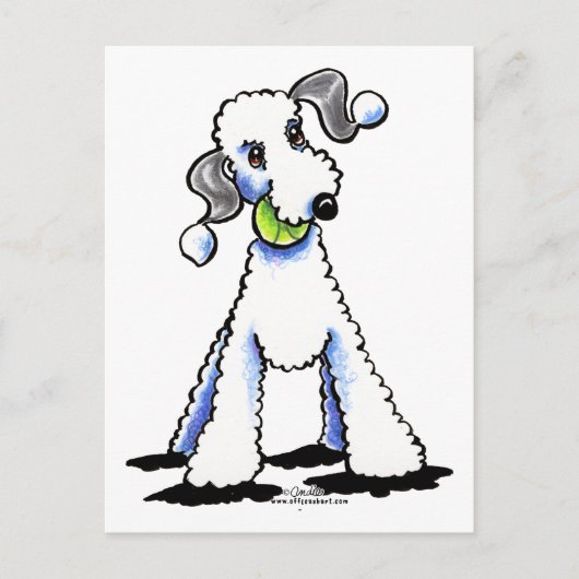Bedlington Terrier Let's Play Briefkaart (Voorkant)