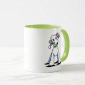 Bedlington Terrier Let's Play Mok (Voorkant rechts)