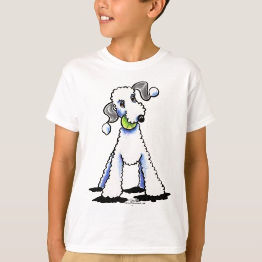Bedlington Terrier Let's Play T-shirt (Voorkant)