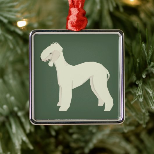 Bedlington Terrier Metalen Ornament (Boom)