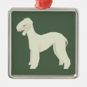 Bedlington Terrier Metalen Ornament (Voorkant)