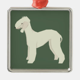 Bedlington Terrier Metalen Ornament