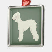 Bedlington Terrier Metalen Ornament (Links)