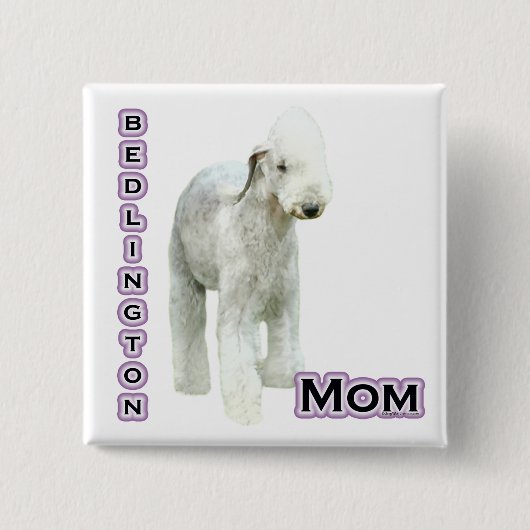 Bedlington Terrier Mom 4 - Button (Voorkant)