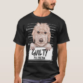 Bedlington Terrier Mugshot Guilty Dog T-shirt (Voorkant)