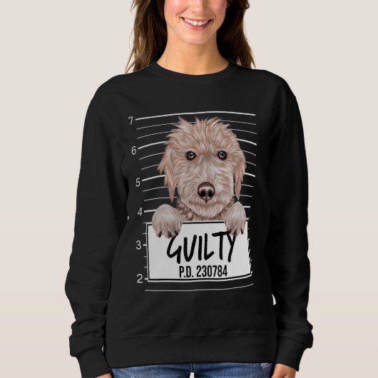 Bedlington Terrier Mugshot Guilty Dog Trui (Voorkant)