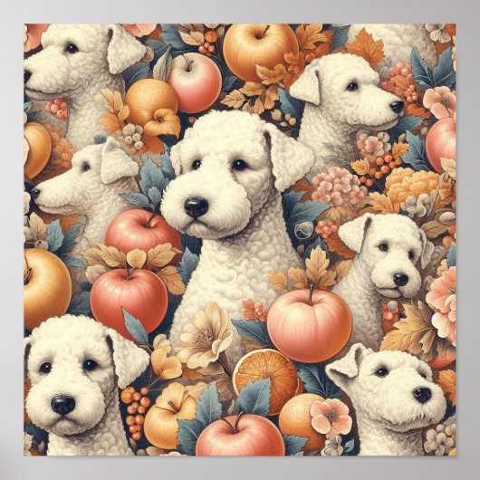 Bedlington Terrier naadloos Poster (Voorkant)