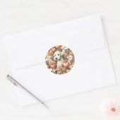 Bedlington Terrier naadloos Ronde Sticker (Envelop)