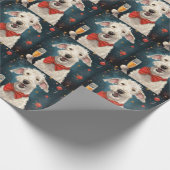 Bedlington Terrier Nieuwjaar Cadeaupapier (Hoek)