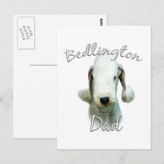 Bedlington Terrier Pa 2 Briefkaart (Voorkant / Achterkant)