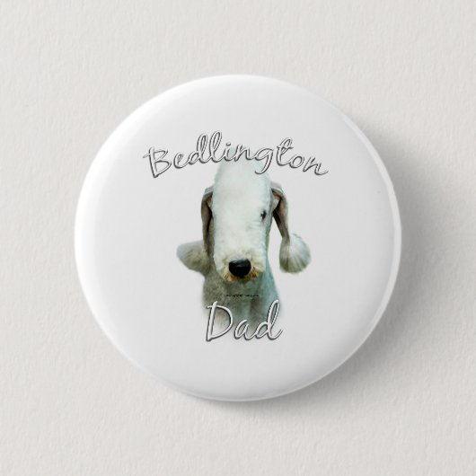 Bedlington Terrier Pa 2 Ronde Button 5,7 Cm (Voorkant)