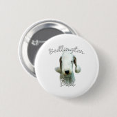 Bedlington Terrier Pa 2 Ronde Button 5,7 Cm (Voorkant /achterkant)