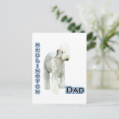 Bedlington Terrier Pa 4 Briefkaart (Staand voorkant)