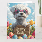 Bedlington Terrier paaseieren Kaart (Voorkant)