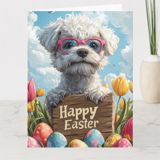 Bedlington Terrier paaseieren Kaart (Voorkant)