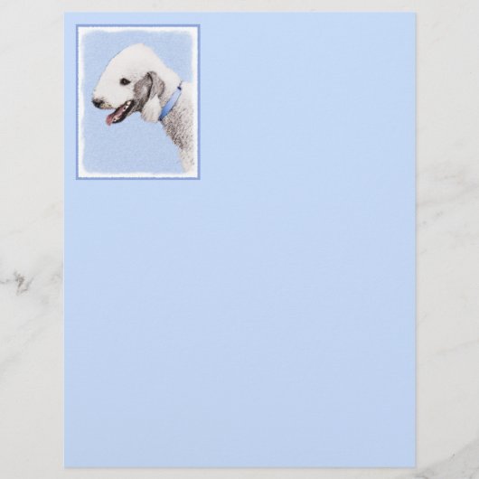 Bedlington Terrier Painting - Originele Dog Art (Voorkant)