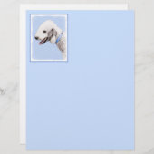 Bedlington Terrier Painting - Originele Dog Art (Voorkant / Achterkant)