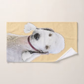 Bedlington Terrier Painting - Originele Dog Art Bad Handdoek (Handdoek)