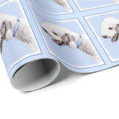 Bedlington Terrier Painting - Originele Dog Art Cadeaupapier (Rol Hoek)
