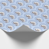 Bedlington Terrier Painting - Originele Dog Art Cadeaupapier (Hoek)