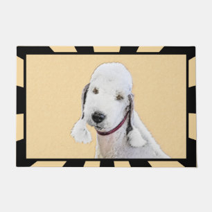 Bedlington Terrier Painting - Originele Dog Art Deurmat