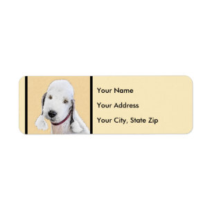 Bedlington Terrier Painting - Originele Dog Art Etiket