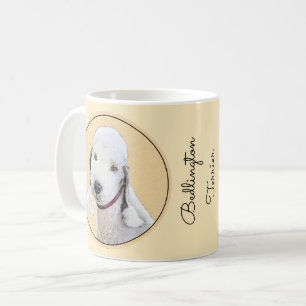 Bedlington Terrier Painting - Originele Dog Art Koffiemok