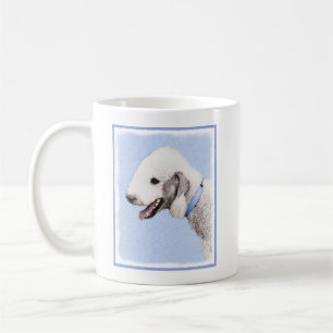 Bedlington Terrier Painting - Originele Dog Art Koffiemok