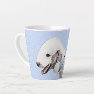 Bedlington Terrier Painting - Originele Dog Art Latte Mok