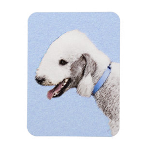 Bedlington Terrier Painting - Originele Dog Art Magneet