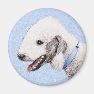 Bedlington Terrier Painting - Originele Dog Art Magneet