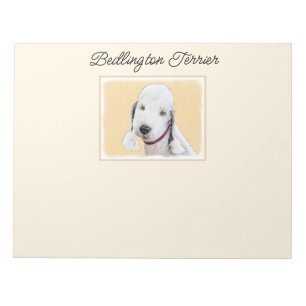 Bedlington Terrier Painting - Originele Dog Art Notitieblok