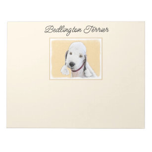 Bedlington Terrier Painting - Originele Dog Art Notitieblok