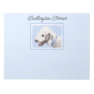 Bedlington Terrier Painting - Originele Dog Art Notitieblok