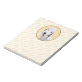 Bedlington Terrier Painting - Originele Dog Art Notitieblok (Linkerzijde)